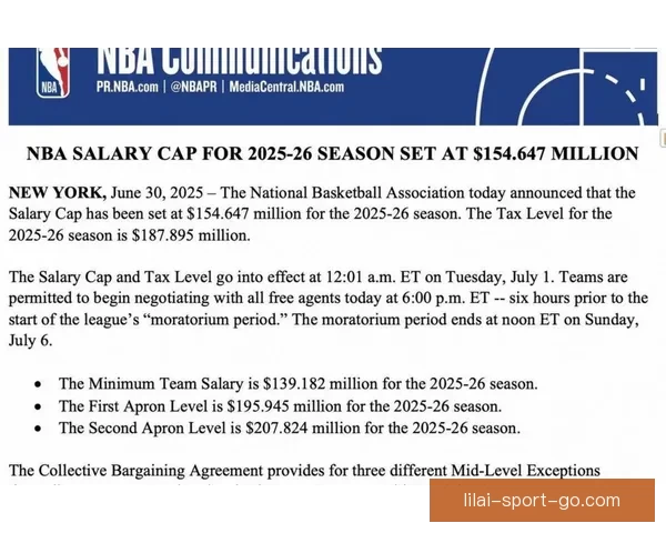 NBA 26-27赛季工资帽与奢侈税最新预测分析